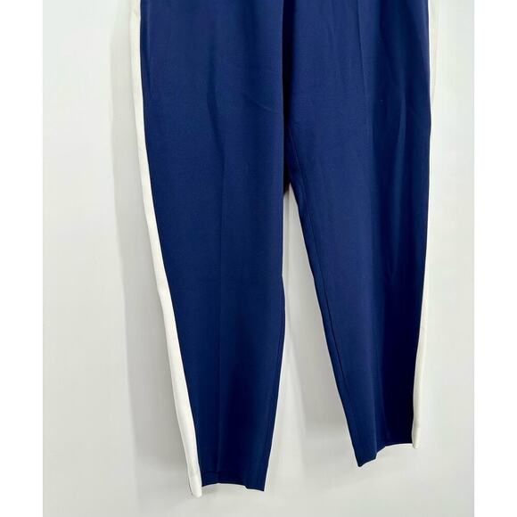 Aritzia Babaton Conan crop striped Pant Size 10 Navy/white - Picture 4 of 7